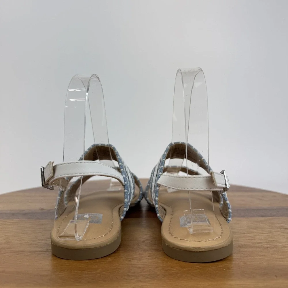 New Big Kids Girls Dolce Vita Clovar Blue Denim Ankle Strap Sandals Size 1‎ Y